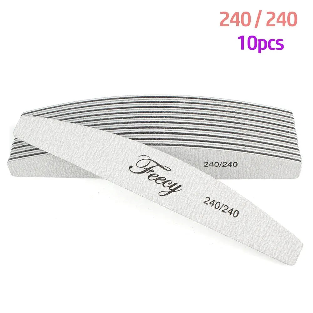 FIIBUU Professional Nail File Buffer Set — Double-Sided Grit Manicure Tools