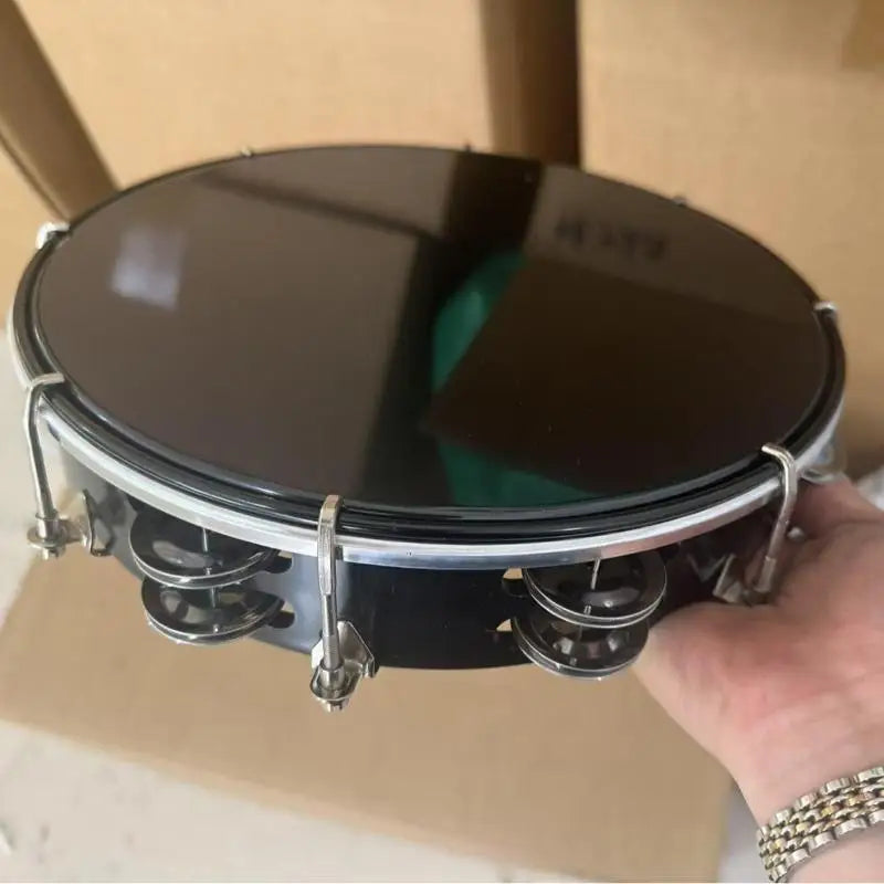 Marbit Adjustable Tambourine — Tunable Percussion Drum with Metal Jingles
