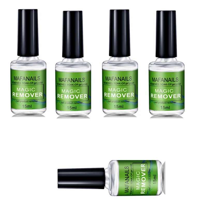 Professional Nail Gel Remover — Fast Soak-Off Polish Solution, 15ml Bottle