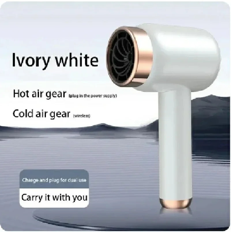 Portable USB Rechargeable Hair Dryer — Compact Foldable Design for Travel