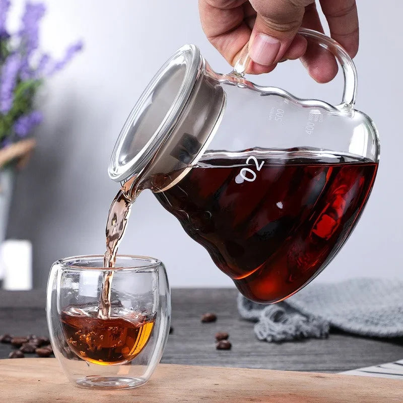 Cloud Shape Glass Coffee Carafe — Heat-Resistant Pour Over Server