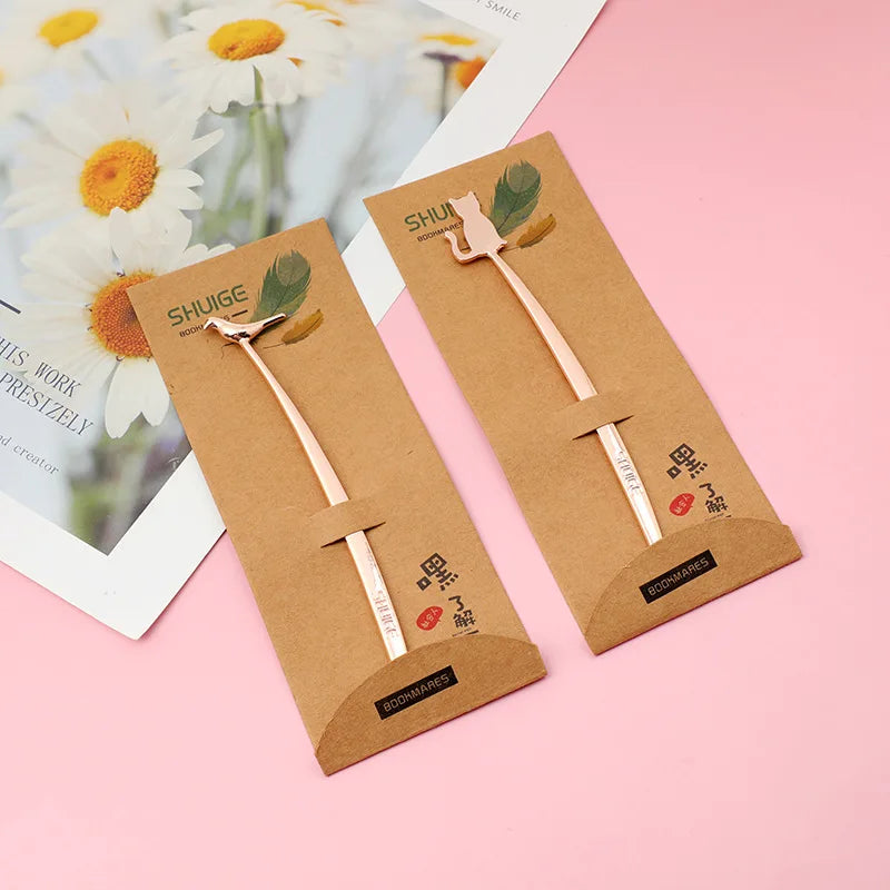 Metal Animal Shaped Bookmark — Decorative Book Clip for Students & Readers