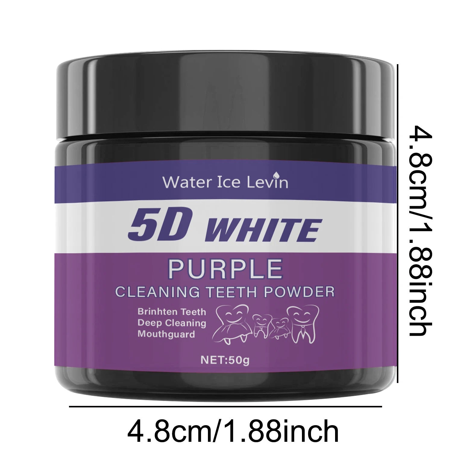 Water Ice Levin Purple Tooth Cleaning Powder — Deep Cleaning & Polishing