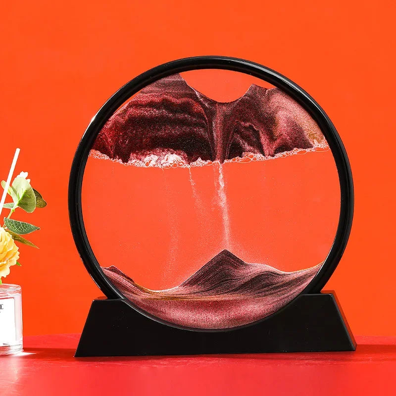 3D Moving Sand Art Picture — Decorative Glass Sandscape Hourglass