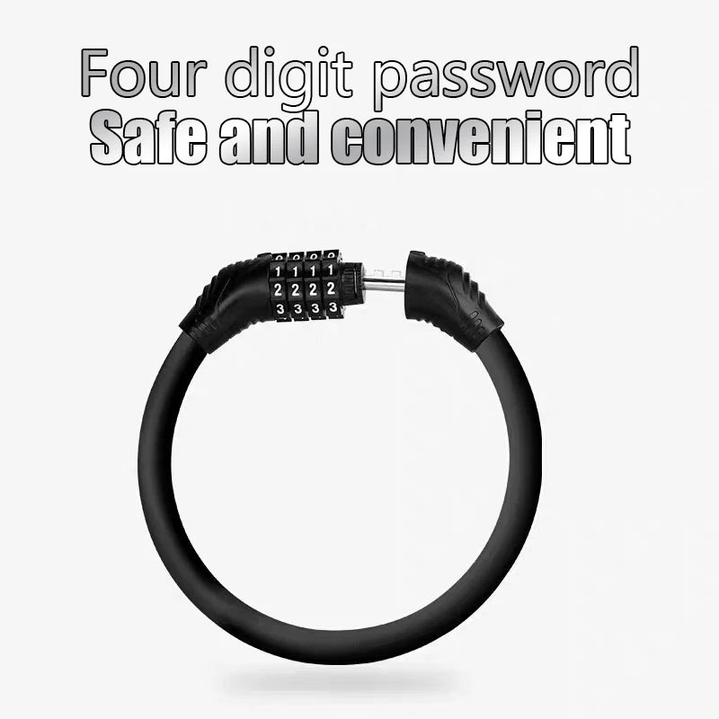 Bicycle Combination Cable Lock — Portable Anti-Theft Security for MTB and Road Bikes