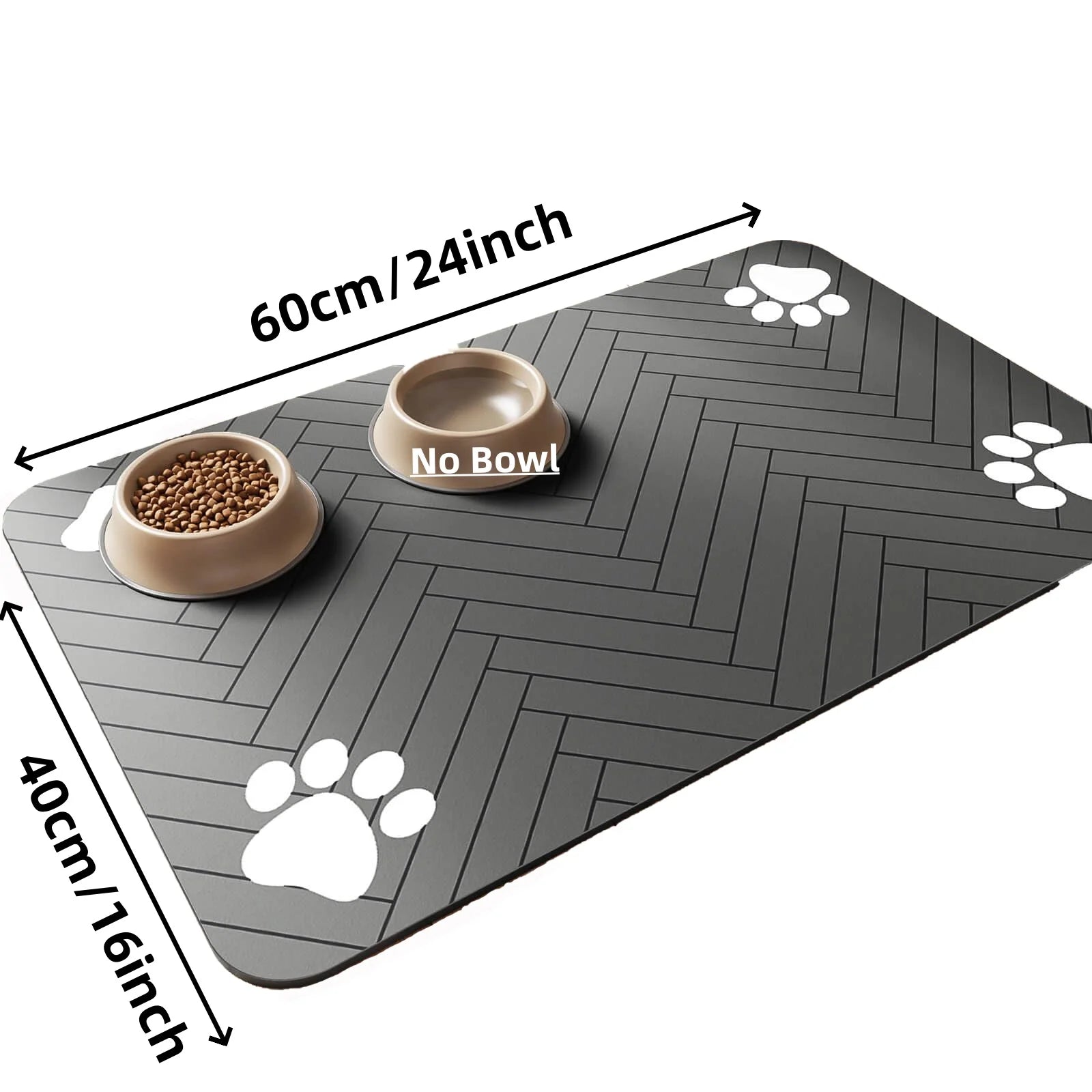 Absorbent Pet Feeding Mat — Waterproof Placemat for Food and Water Bowls