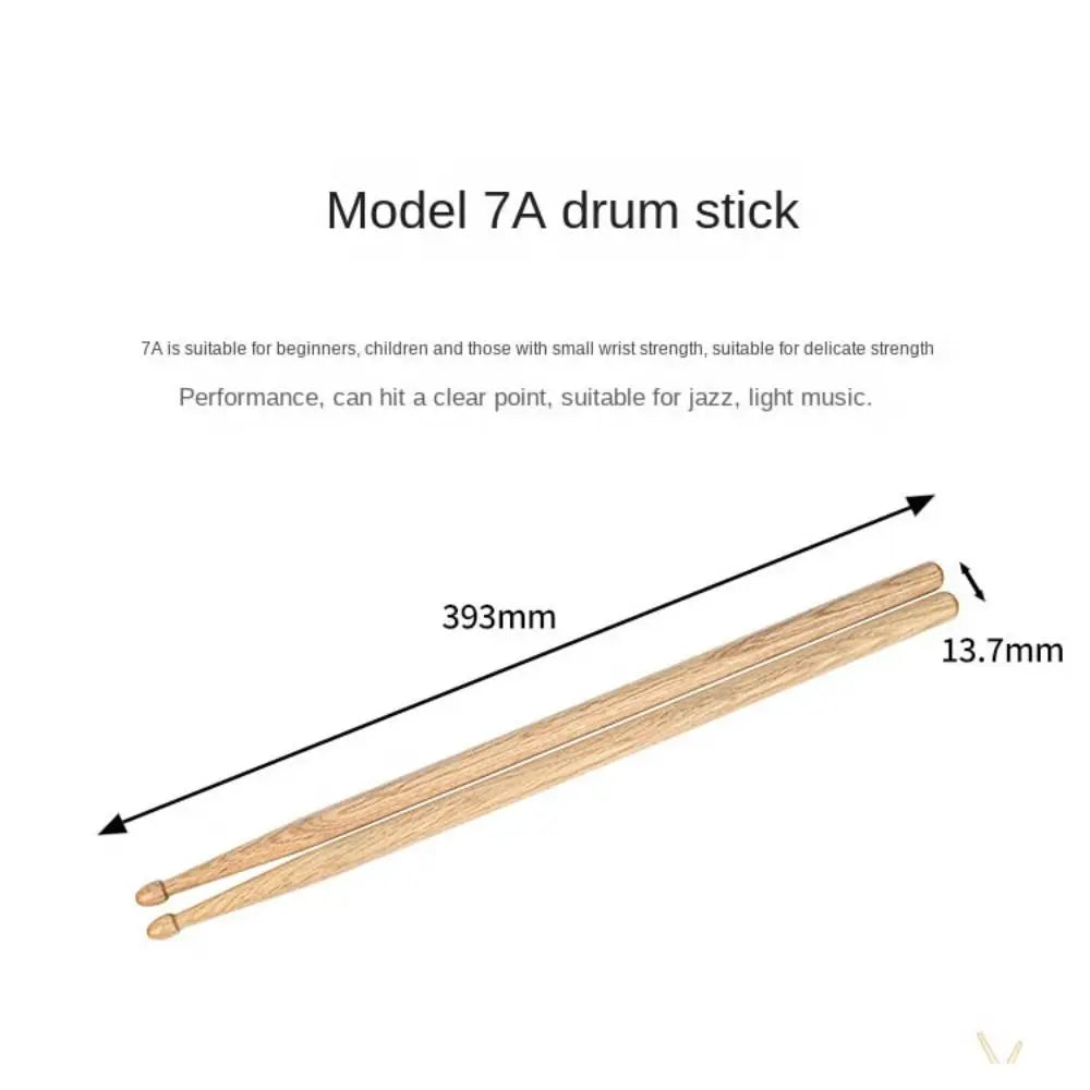 Professional Wood Drum Sticks — Durable Oak, Walnut, or Maple Instrument Accessories