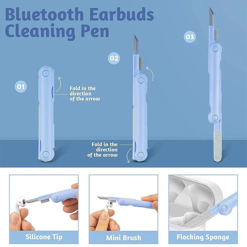 7-in-1 Electronics Cleaning Kit — Multi-Functional Tool Set for Keyboards and Earbuds