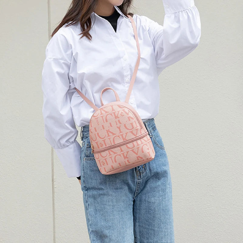 Retro Mini Backpack — Stylish PU Leather Crossbody Purse for Women