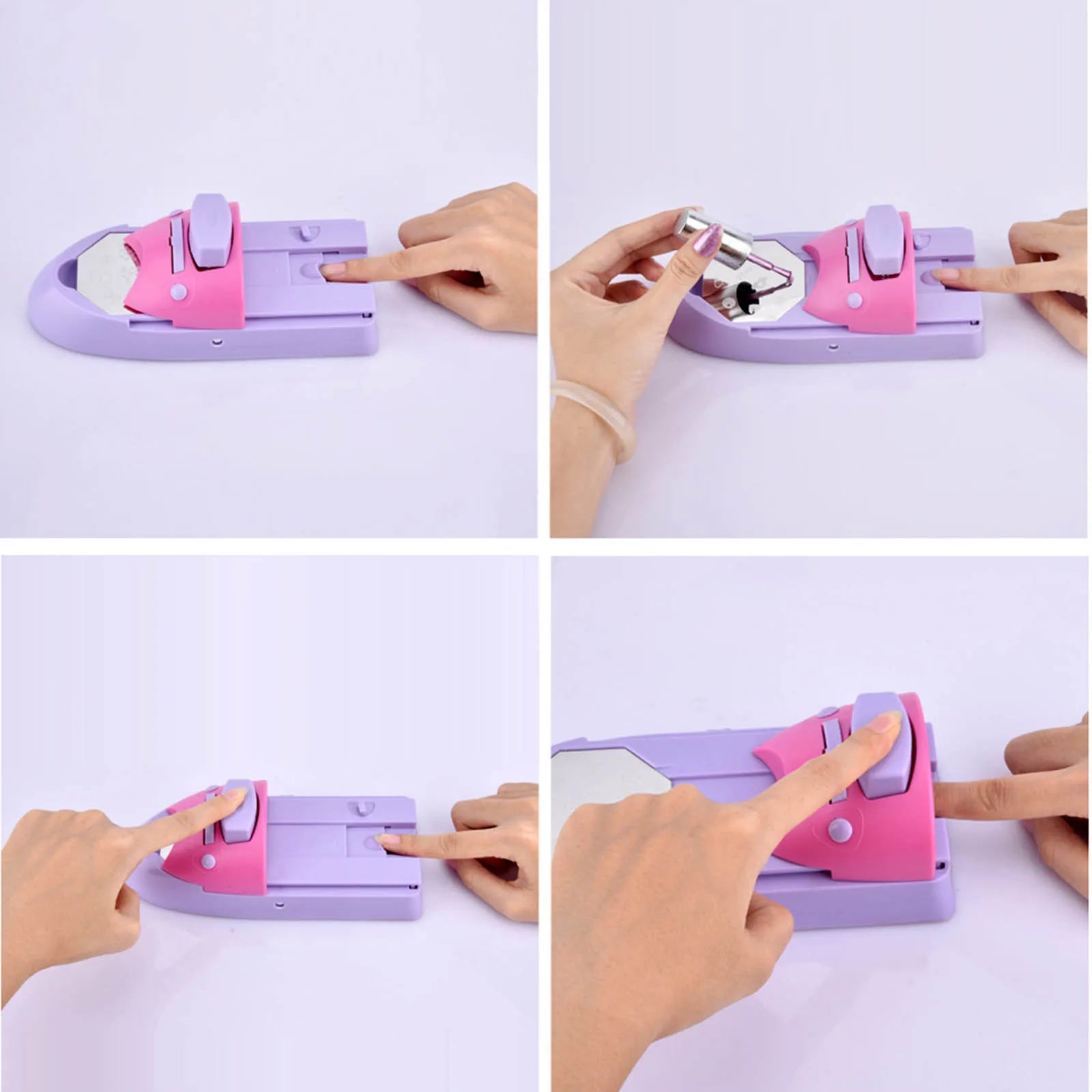 DIY Nail Art Printer Machine — Manicure Stamping Tool with 6 Metal Plates