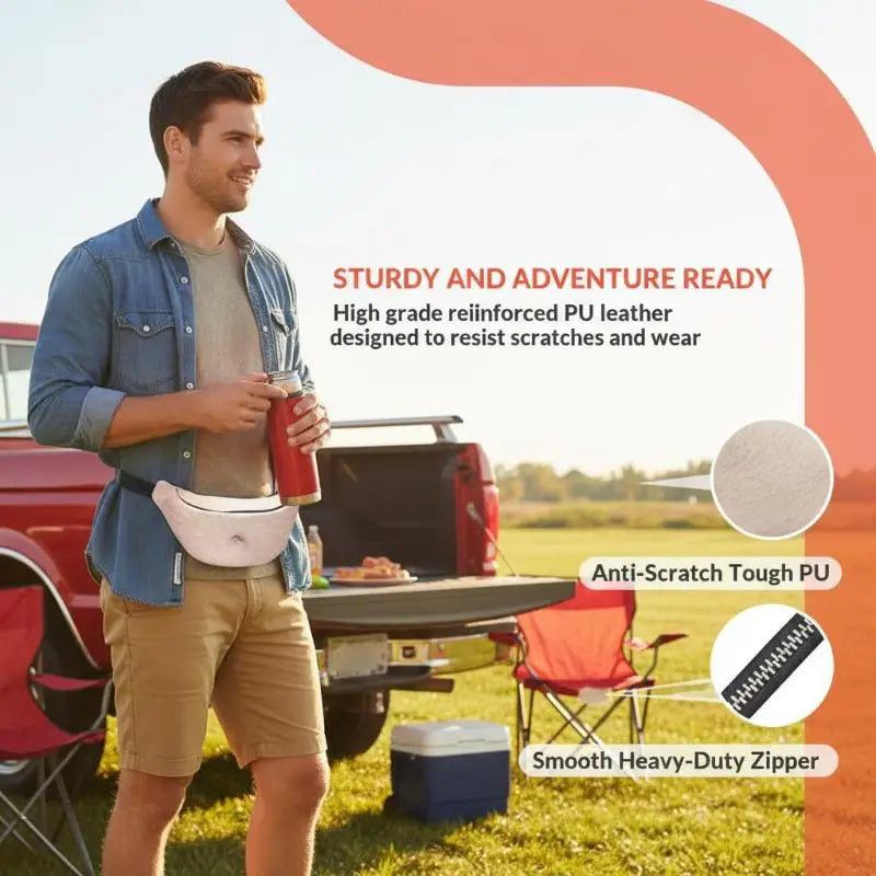 Realistic Fake Belly Fanny Pack — Funny Prank Waist Bag for Parties