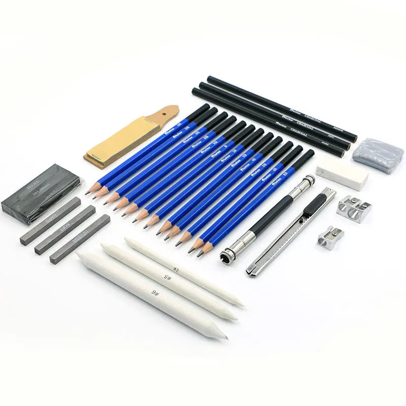 Professional 32-Piece Sketching Pencil Set — Complete Art Kit for Drawing