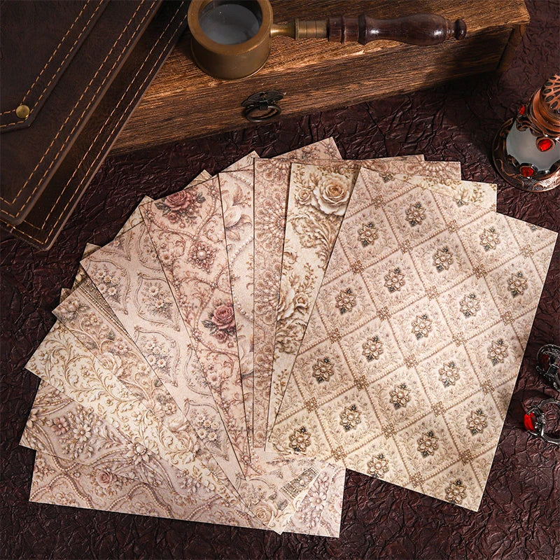 Rococo Royal Style Decorative Paper — 30 Pcs Scrapbooking & Junk Journal Supplies