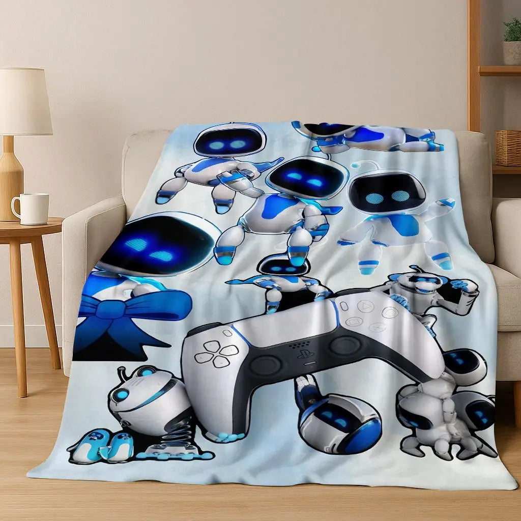 KAYOU Cartoon Flannel Blanket — Soft Warm Throw for Home and Travel