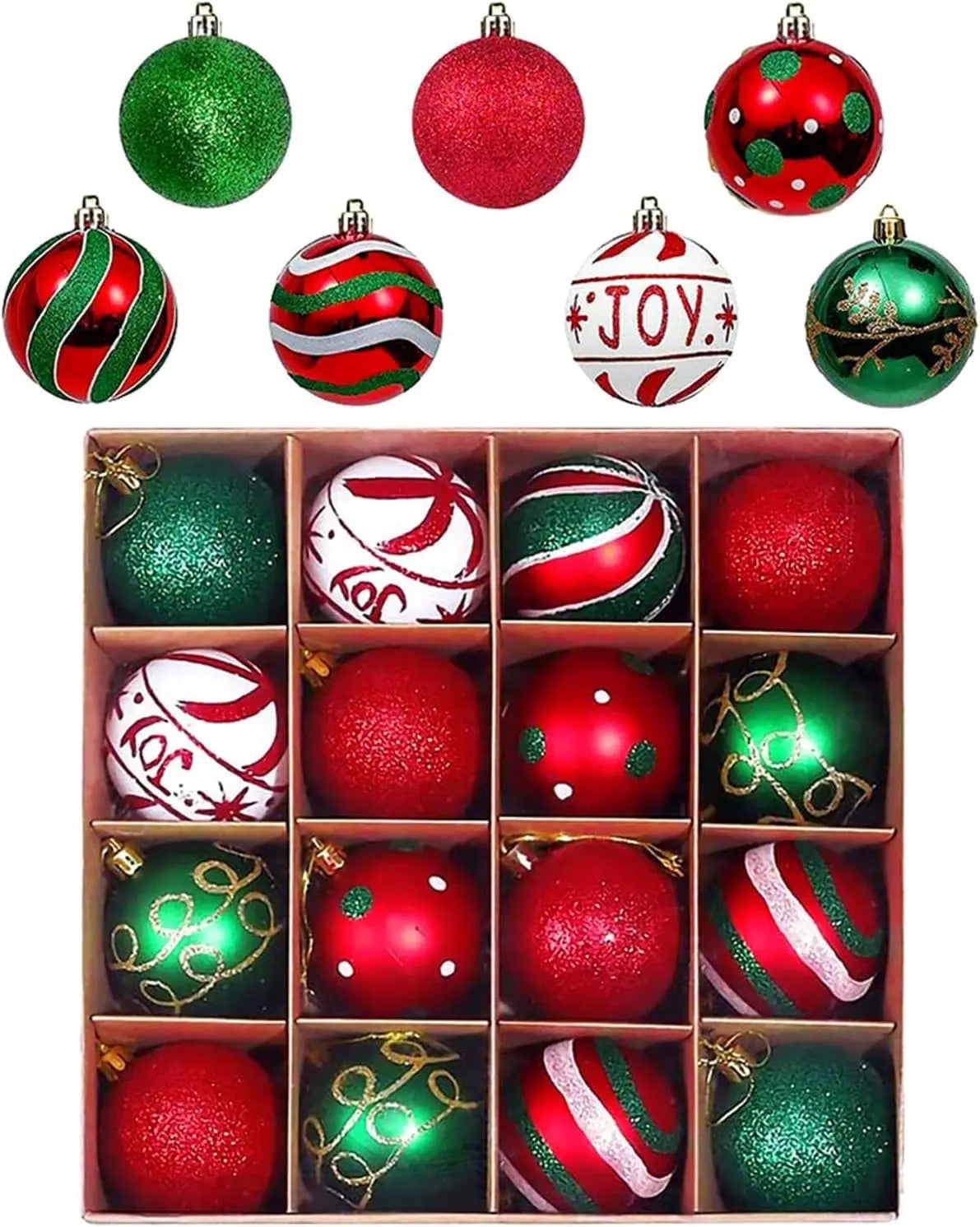 Garvee Christmas Ball Decor Set — Shatterproof Hanging Ornaments