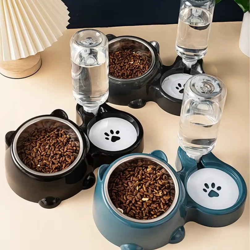 Automatic Pet Feeder and Water Dispenser — Integrated Feeding System, Gravity Fed