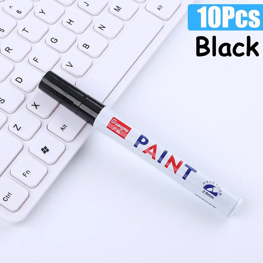 Permanent Paint Marker Pens — Waterproof Quick-Dry Tire & Craft Markers
