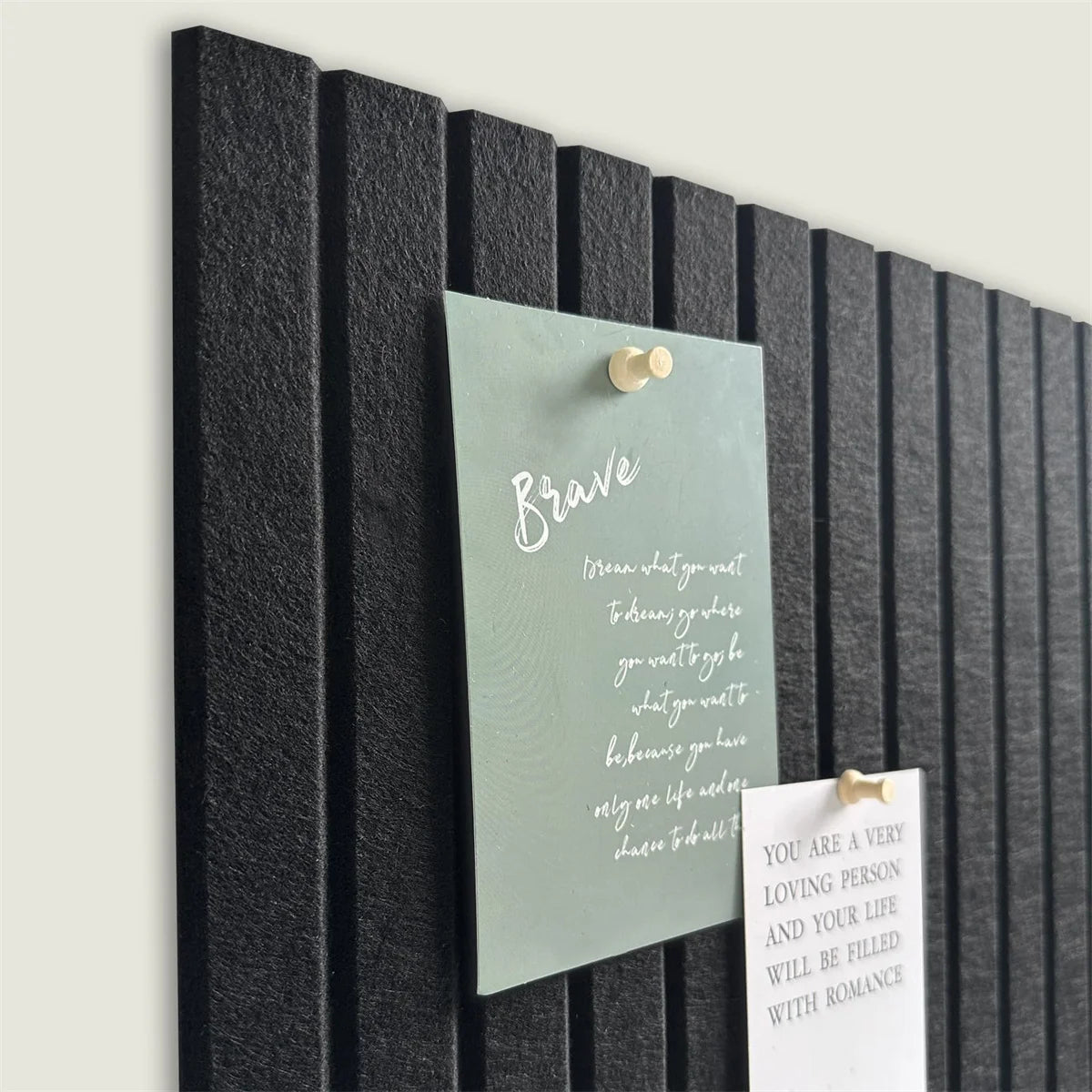 Black Cork Bulletin Board Tiles — Modular Wall Paneling for Office Organization