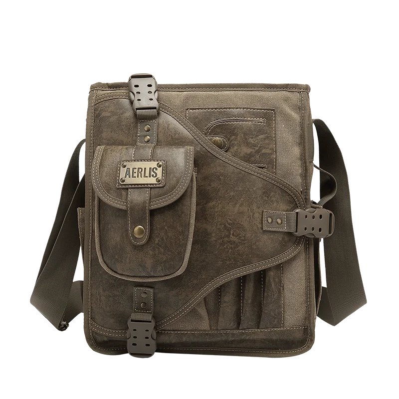 IGETBAG Canvas Messenger Bag — Casual Business Shoulder Satchel