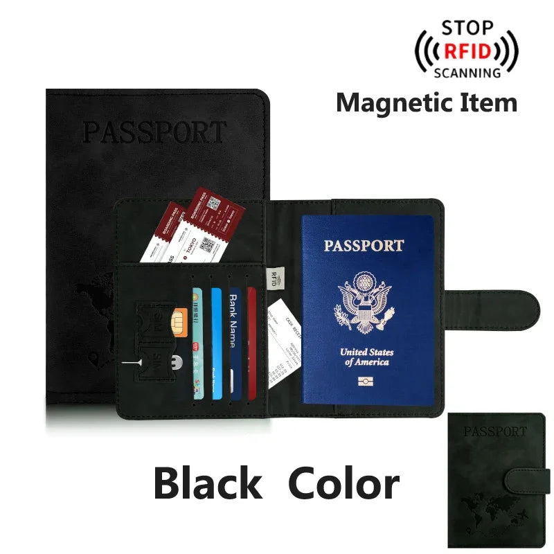 TRISJEM Passport Holder — RFID Blocking Travel Wallet with Card Slots