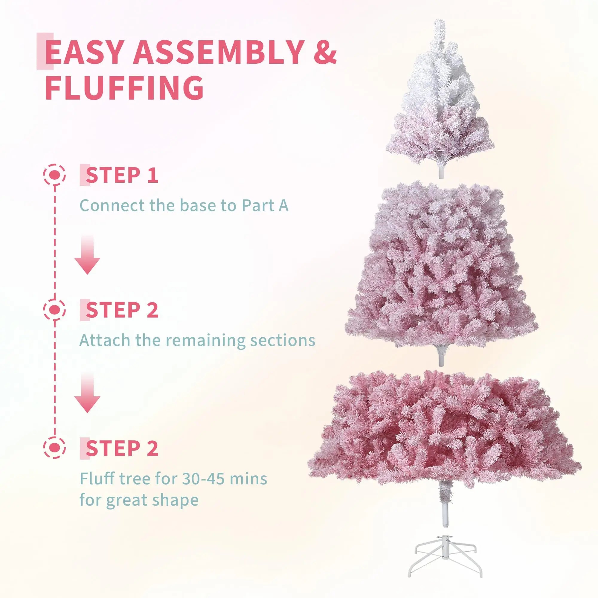 Pink Christmas Tree — Pre-Lit Artificial Tree