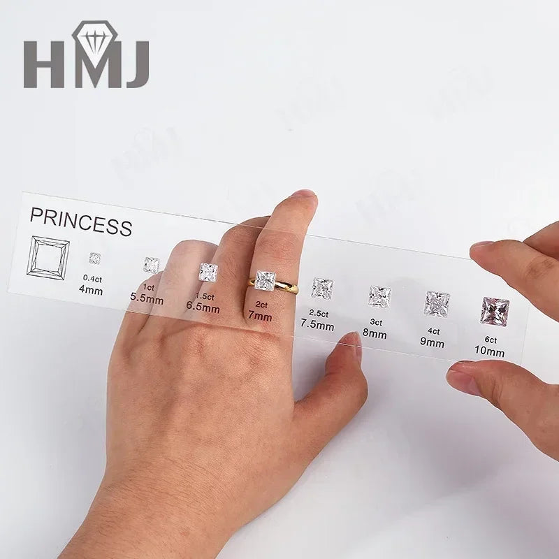 HMJ Gemstone Size Reference Chart — Cubic Zirconia Comparison Tool
