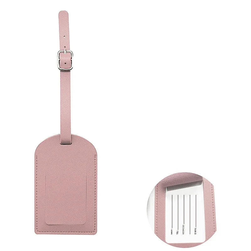 CEXIKA PU Leather Luggage Tag — Durable Suitcase Identifier & ID Holder
