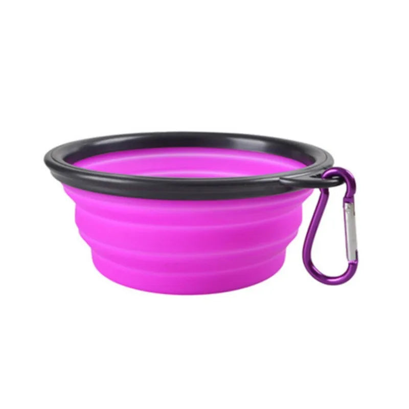 Collapsible Pet Food Bowl — Portable Silicone Travel Dish for Dogs and Cats