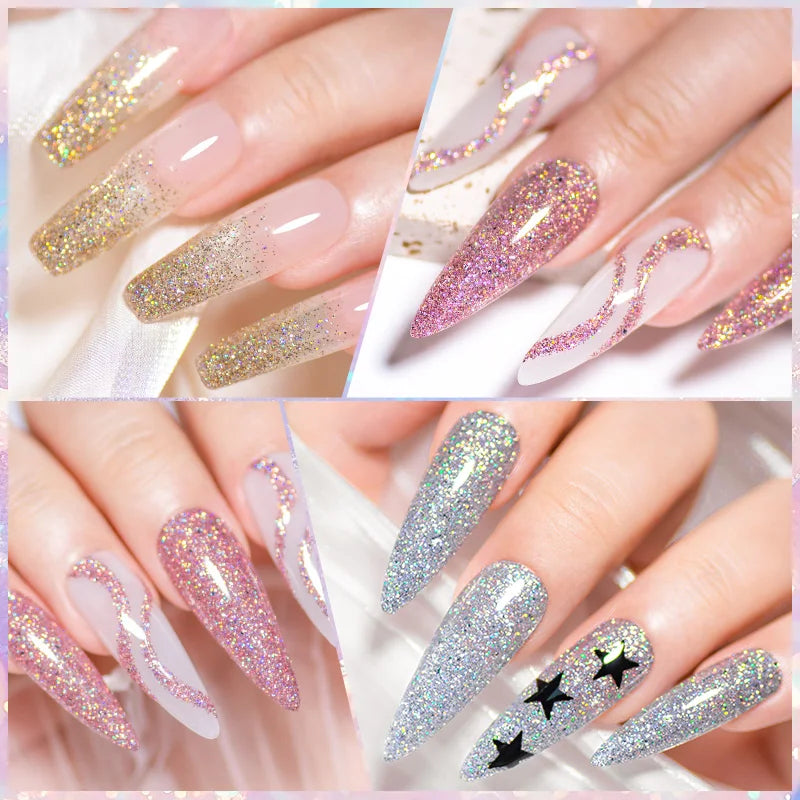 Mtssii Reflective Glitter Gel Nail Polish — Sparkling Holographic Effect