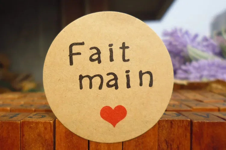 Kraft Paper Seal Stickers — Self-Adhesive Round Labels for DIY Crafts