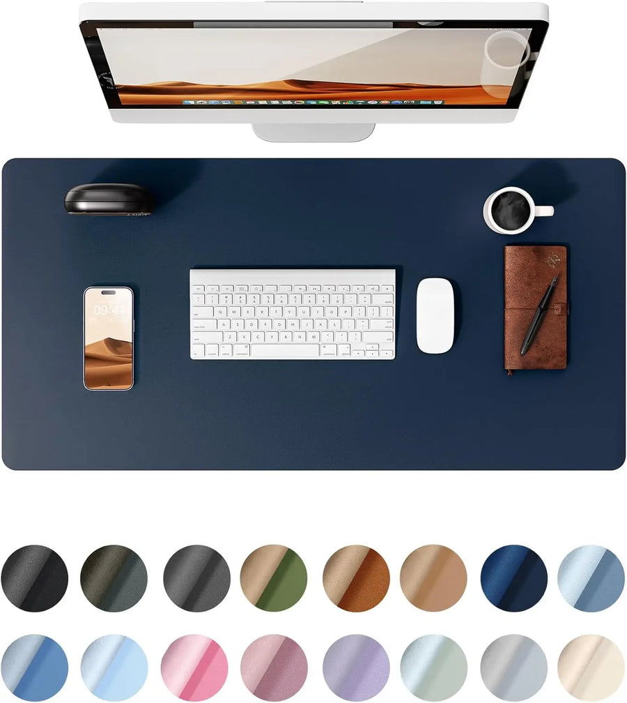 YSAGi Leather Desk Mat — Large Waterproof Office Desk Pad