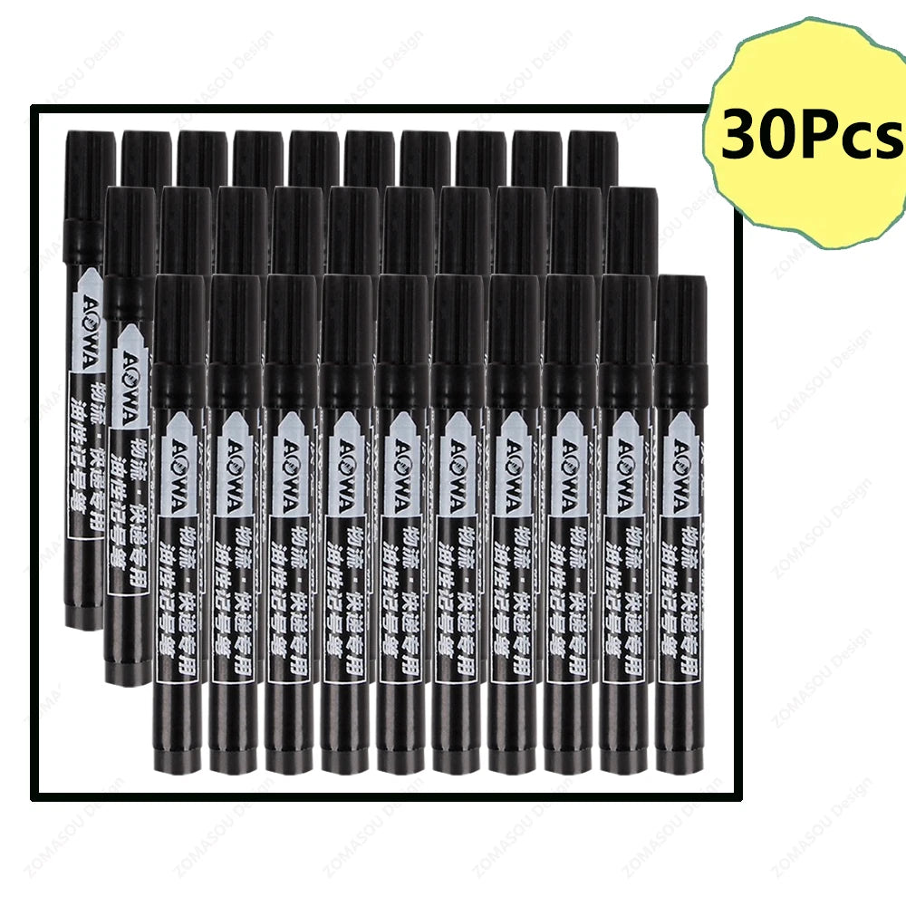 Permanent Oil-Based Marker Pens — Waterproof Quick-Dry Ink for Metal and Glass