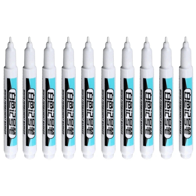 HOPK White Permanent Marker Pens — Multi-Surface Paint Pen Set