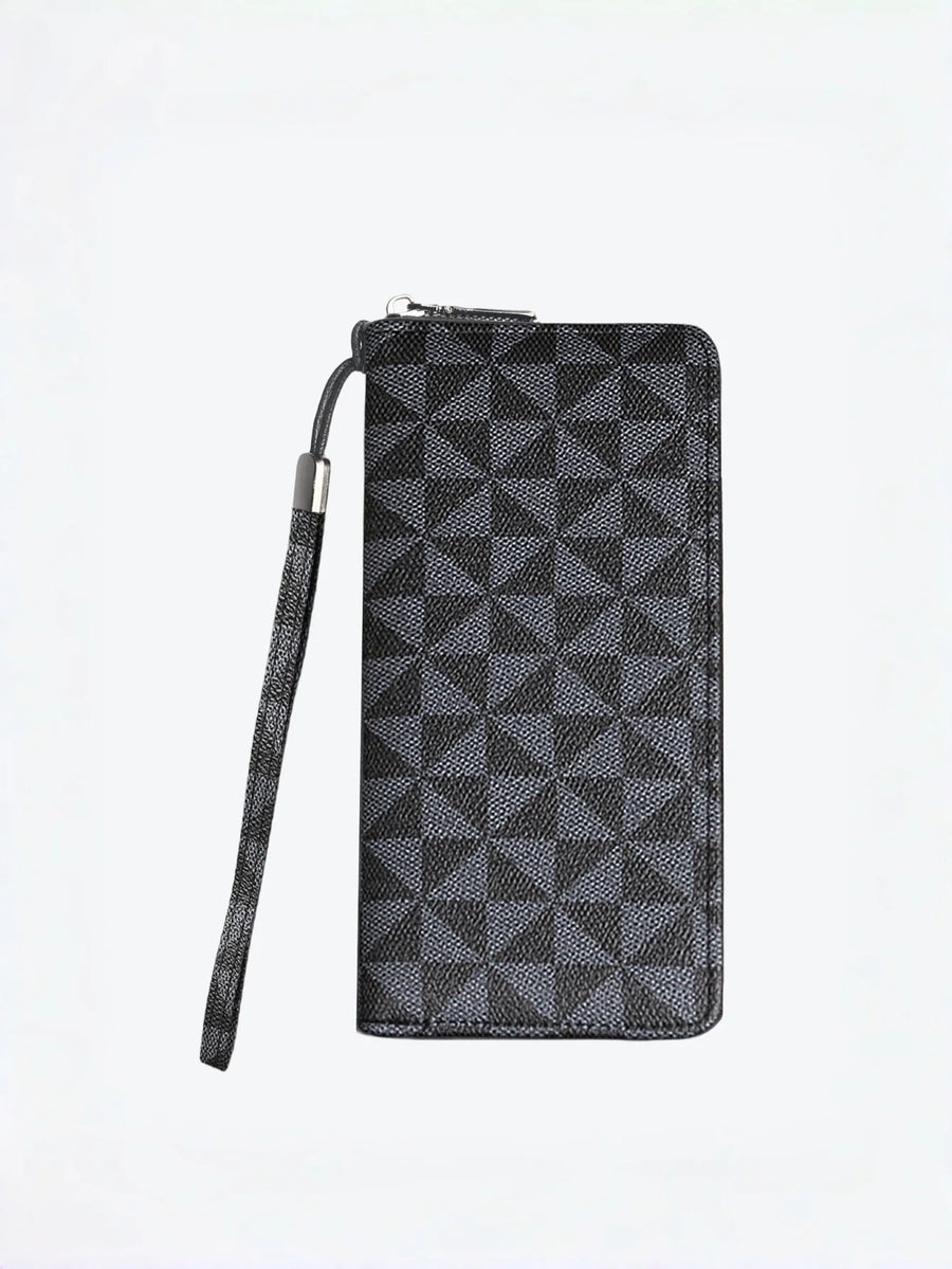 KAIDUCH Men's Minimalist Clutch Wallet — Double Zipper Large Capacity Organizer