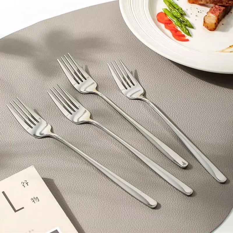 Stainless Steel Dinner Forks — Elegant 16-Piece Set for Home and Parties