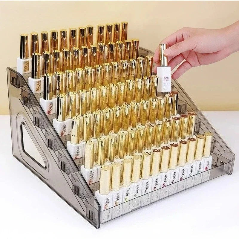 Clear Acrylic Nail Polish Display Rack — Multi-Layer Cosmetic Organizer