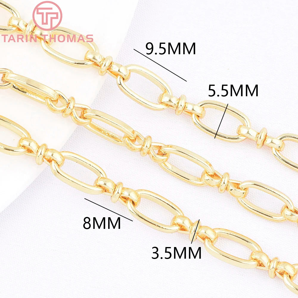 TARIN THOMAS Brass Jewelry Chain — 0.5 Meter DIY Necklace & Bracelet Link
