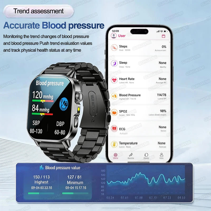 GUHUAVMI ECG Smart Watch — Advanced Health Monitoring & Bluetooth Call