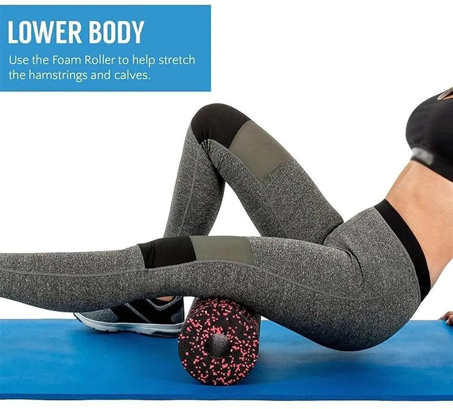 High Density Foam Roller — Muscle Massage & Myofascial Release Tool