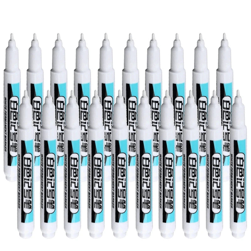 HOPK White Permanent Marker Pens — Multi-Surface Paint Pen Set