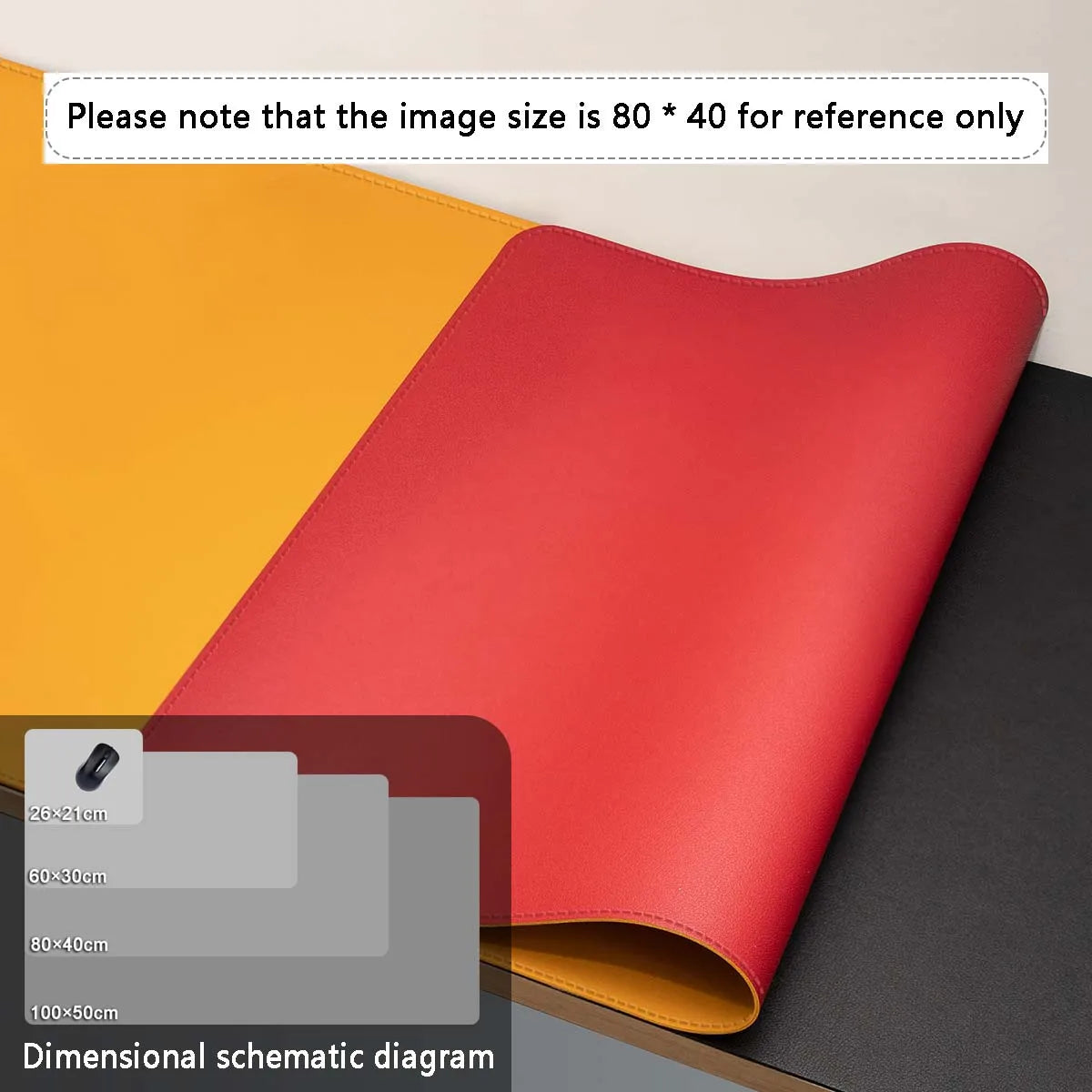 AIPHY Large PU Leather Desk Mat — Waterproof Desktop Protector for Office and Gaming