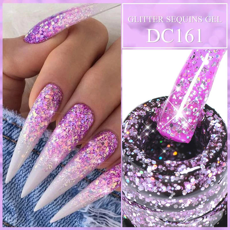 Mtssii Reflective Glitter Gel Nail Polish — Sparkling Holographic Effect