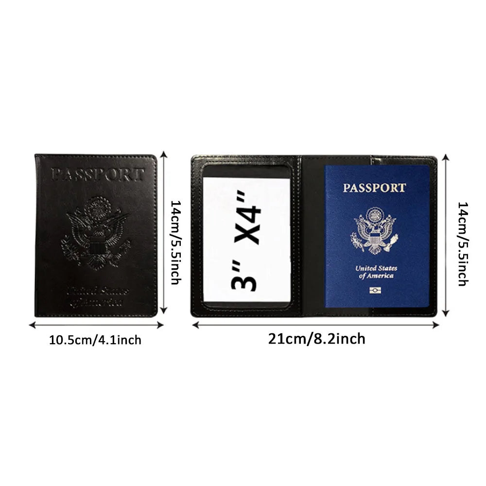 AEROCANDY Passport Holder — RFID Blocking Leather Travel Wallet