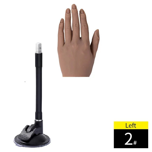 Zishine Nail Practice Hand Model — Realistic Silicone Mannequin with Stand