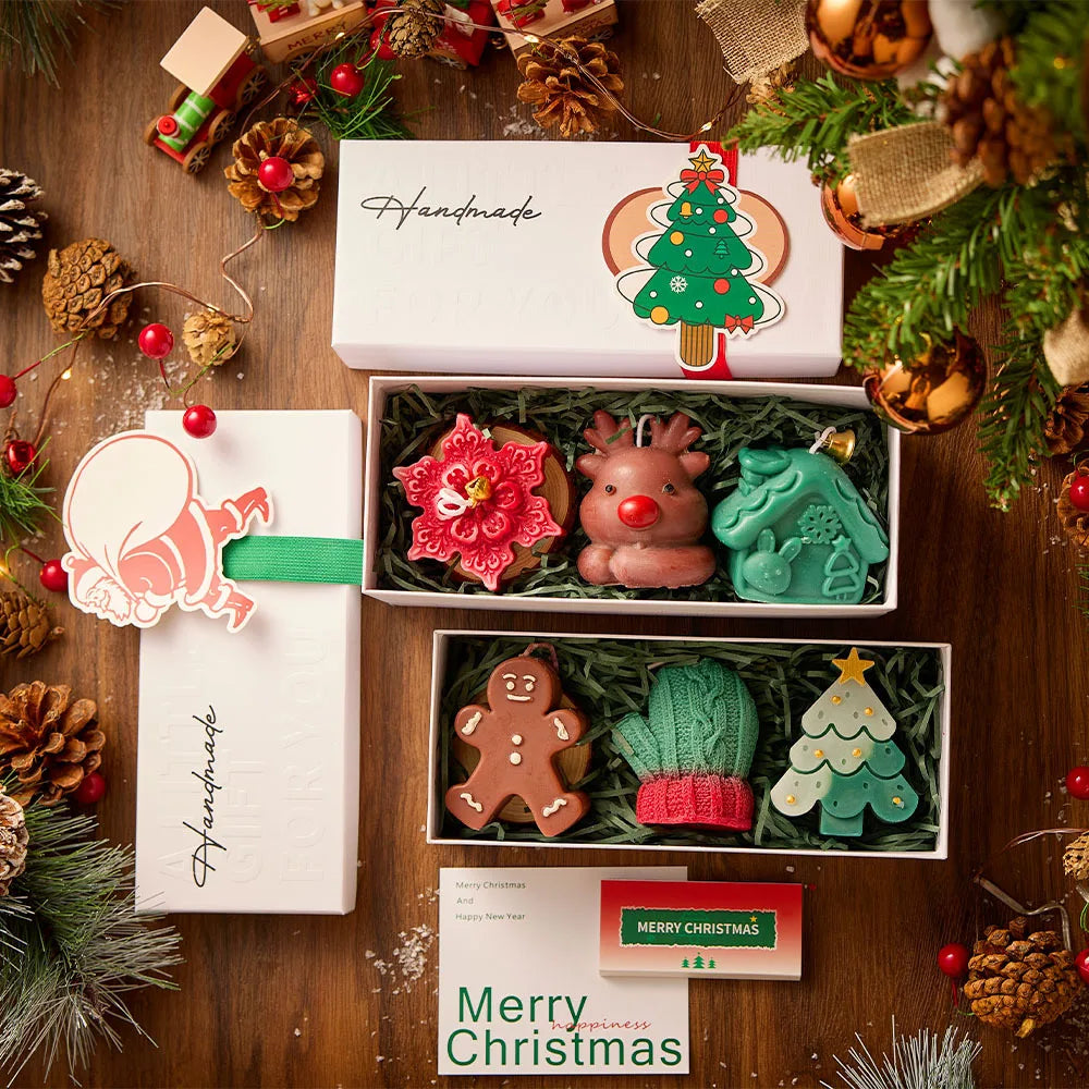 Handmade Christmas Scented Candle Gift Set — Festive Holiday Home Decor