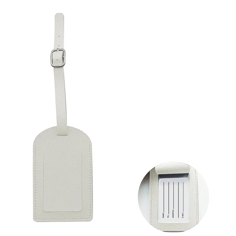 CEXIKA PU Leather Luggage Tag — Durable Suitcase Identifier & ID Holder