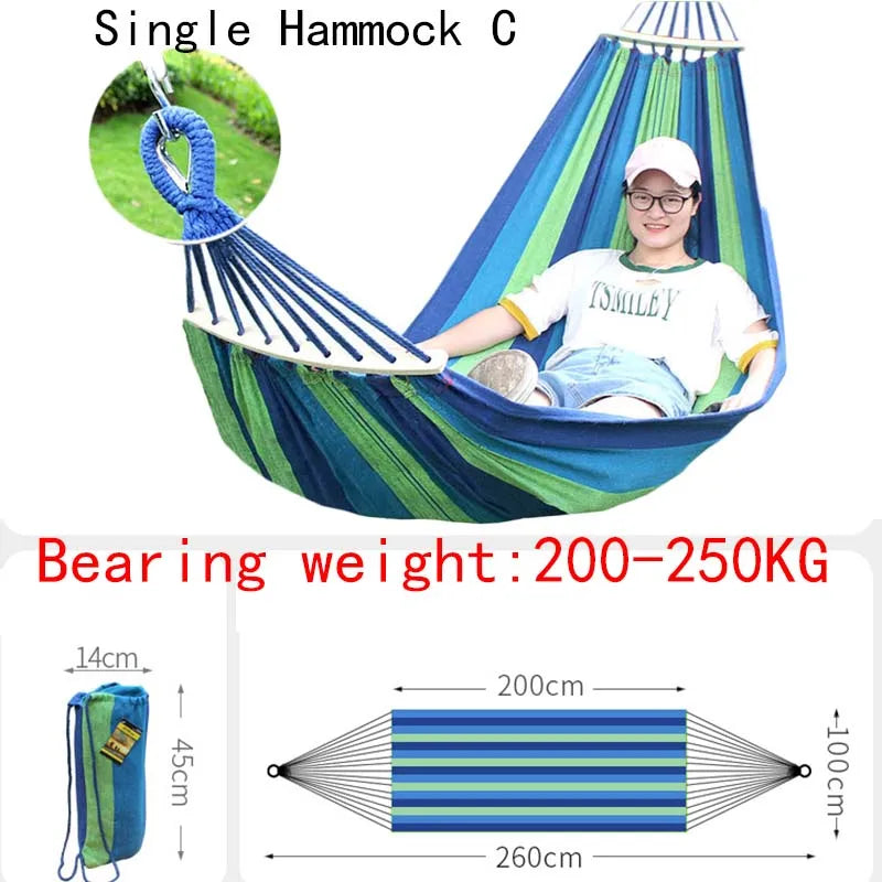 DAWN TRIP Canvas Camping Hammock — Heavy Duty Portable Outdoor Bed