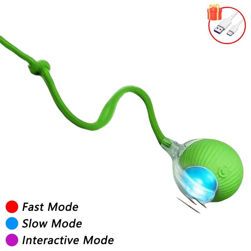 Smart Automatic Cat Toy — Self-Moving Interactive Ball with Tail
