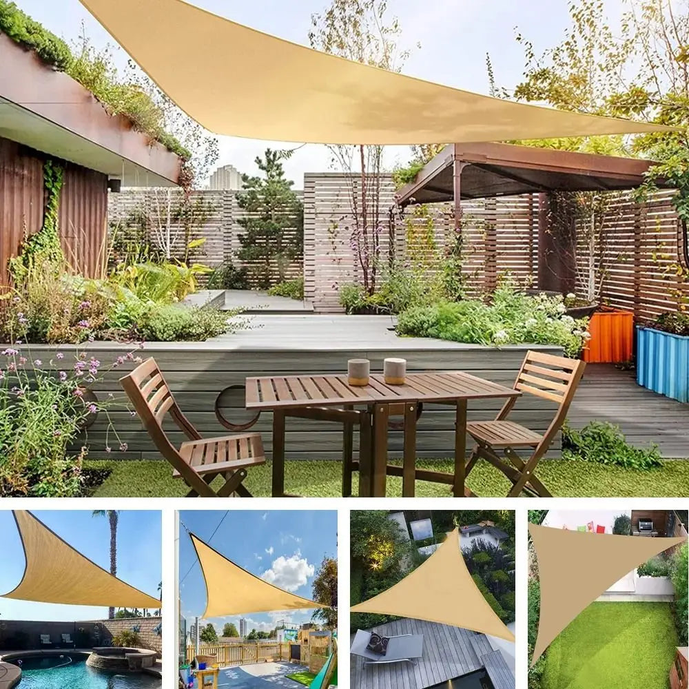 Triangle Sun Shade Sail — UV Protection Canopy for Garden & Patio