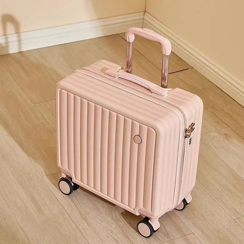 18-Inch Lightweight Travel Luggage — Hard Shell Spinner Suitcase with Combination Lock